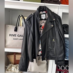 100% leather moto jacket